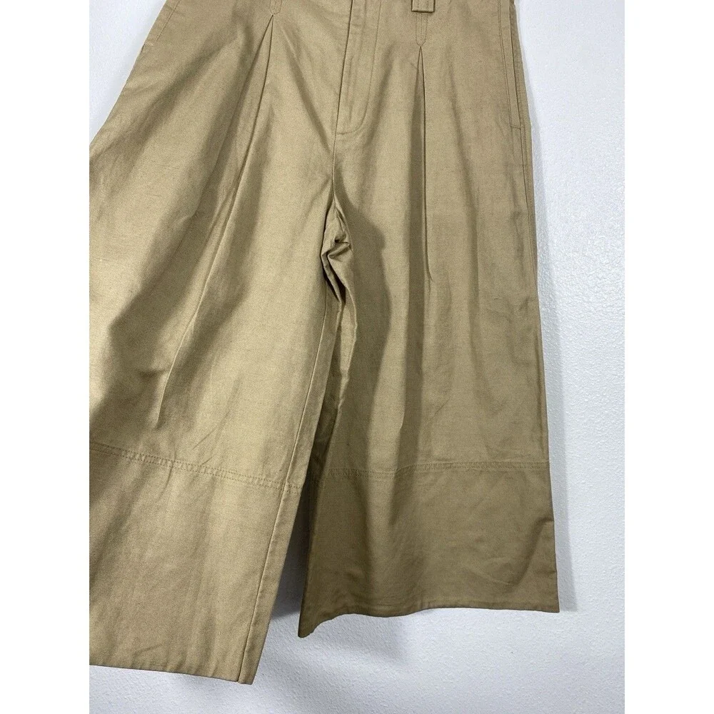 Banana Republic Explorer Culottes Pant Womens 6 Long Cargo Wide Leg Cotton Linen